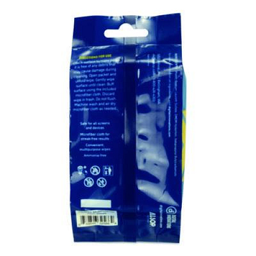 Digital Innovations ScreenDr Device and Screen Cleaning Wipes, 6.88" x 3.9", Unscented, White/Gray, 20/Pack (32566)