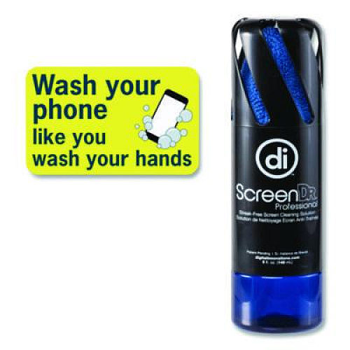 Digital Innovations Screen Dr Professional Screen Cleaning Kit, 5 oz Spray Bottle with Microfiber Cloth (4111200)