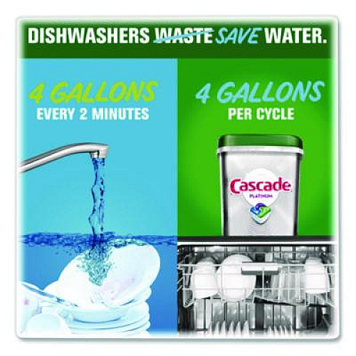 Cascade Action Pacs+Oxi, Fresh Scent, 26.7 oz Tub, 48/Pack (3700027425)