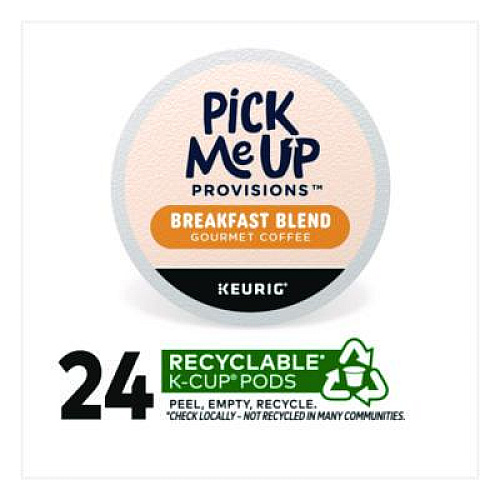 Pick Me Up Provisions Breakfast Blend Coffee K-Cups, 24/Box (5000381024)