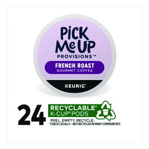 Pick Me Up Provisions French Roast Coffee K-Cups, 24/Box (5000381026)