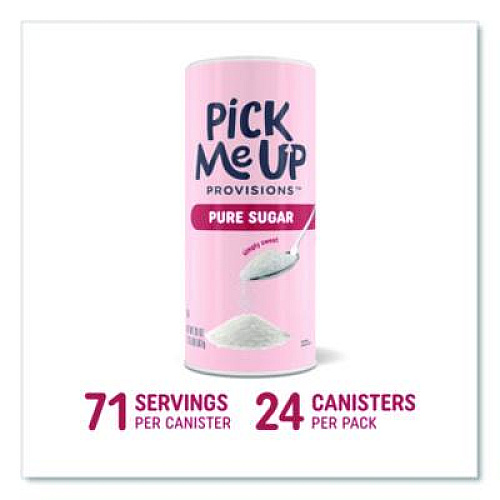 Pick Me Up Provisions Pure Sugar, 20 oz Canister, 24/Carton (PM62433CT942)