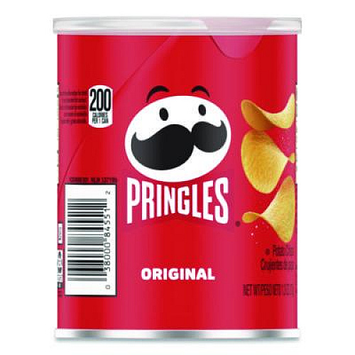 Pringles Potato Chips, Original, 1.3 oz Can, 12/Box (KEE84557)