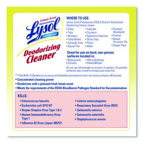 Professional LYSOL Brand No-Rinse Sanitizer Concentrate, Unscented, 128 oz Bottle (3624174389)