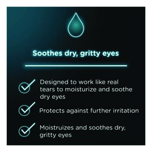 Visine Dry Eye Relief Lubricant Eye Drops, 15 mL Bottle, 2/Box (49374)