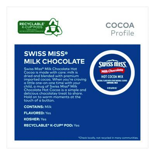 Swiss Miss Milk Chocolate Hot Cocoa K-Cups, 0.65 oz, 44/Box (2259481)