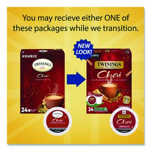 TWININGS Tea K-Cups, Chai, 0.12 oz, 24/Box (TNA09954)