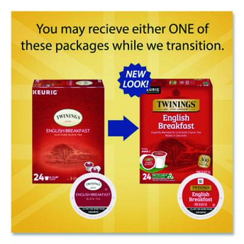 TWININGS Tea K-Cups, English Breakfast. 0.11, 24/Box (TNA85780)