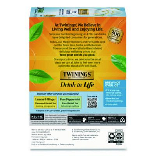 TWININGS Tea K-Cups, Pure Camomile, 0.11 oz, 24/Box (TNA85790)