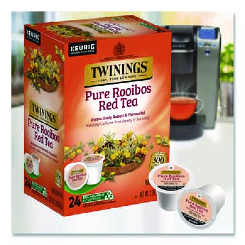 TWININGS Tea K-Cups, Pure Rooibos Red Tea, 0.12 oz, 24/Box (TNA85791)