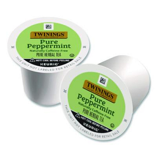 TWININGS Tea K-Cups, Pure Peppermint, 0.11 oz, 24/Box (TNA85813)