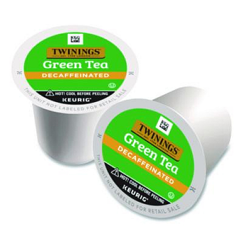TWININGS Tea K-Cups, Decaf Green Tea, 0.11 oz, 24/Box (TNA90557)
