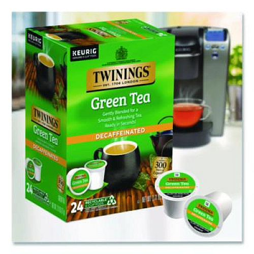 TWININGS Tea K-Cups, Decaf Green Tea, 0.11 oz, 24/Box (TNA90557)