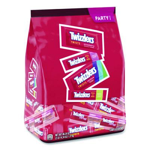 Twizzlers Chewy Candy Pack, Assorted Flavors, 46.34 oz Bag (HEC94479)
