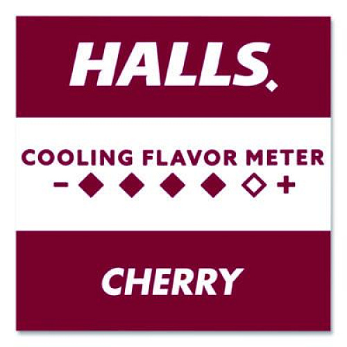 HALLS Relief Menthol Cough Suppressant - Oral Anesthetic, Cherry, 30/Pack (621825221OWN)