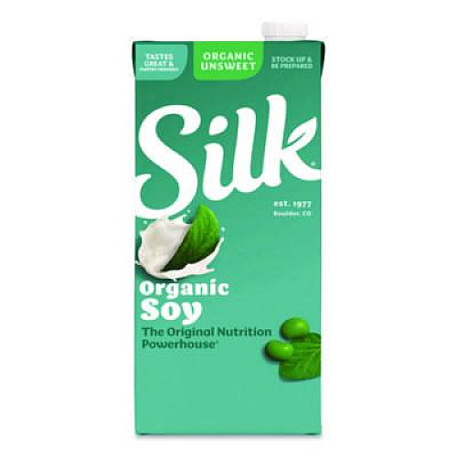 Silk Soymilk, Unsweetened Original, 32 oz, 6/Carton (1706751)