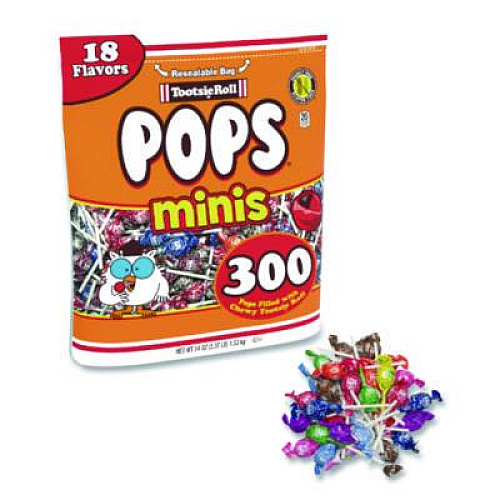 Tootsie Roll Pops Minis, Assorted Flavors, 36 oz Bag, 200 Pieces (324679)