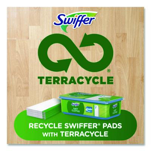 Swiffer Wet Refill Cloths, 10 x 8, Fresh Scent, White, 24/Box (82856BX)