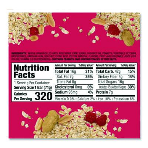 Bobo's Stuff'd Gluten-Free Peanut Butter and Berry Jam Oat Bar, 2.5 oz Bar, 12/Box (00103)