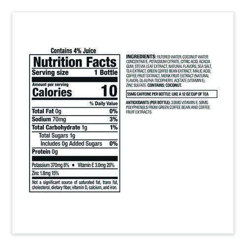 Antioxidant Infused Beverage, Cocofusions Molokai Coconut, 18 oz Bottle, 12/Carton (2712519)