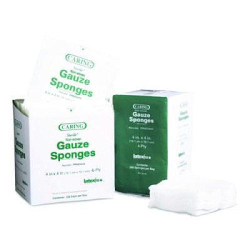 Medline Non-Woven Gauze Sponges, Non-Sterile, 4-Ply, 4 x 4, 200/Box (PRM25444)