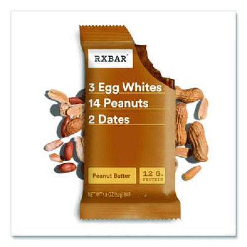 RXBAR Adult Bars, Peanut Butter, 1.83 oz Bar, 12/Box (CGO00427)