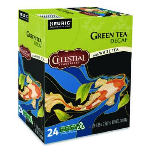 Celestial Seasonings Decaffeinated Green Tea K-Cups, 96/Carton (14737CT)