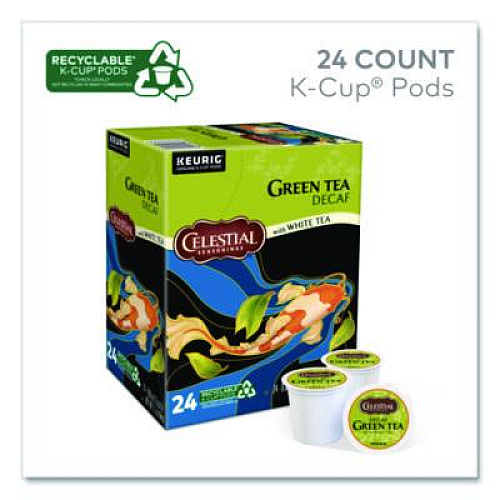 Celestial Seasonings Decaffeinated Green Tea K-Cups, 96/Carton (14737CT)