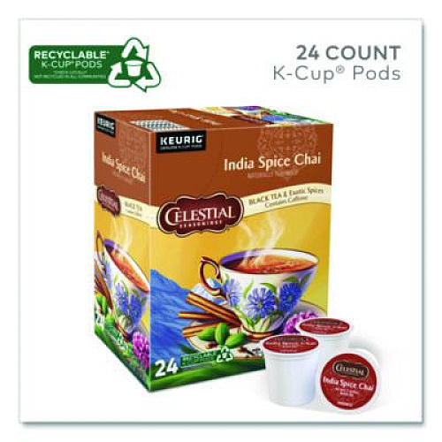 Celestial Seasonings India Spice Chai Tea K-Cups, 96/Carton (14738CT)