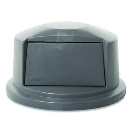 Rubbermaid Commercial BRUTE Dome Top Swing Door Lid for 32 gal Waste Containers, 22.75" Diameter x 12.25h, Gray (263788GY)