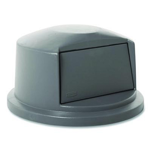 Rubbermaid Commercial BRUTE Dome Top Swing Door Lid for 32 gal Waste Containers, 22.75" Diameter x 12.25h, Gray (263788GY)
