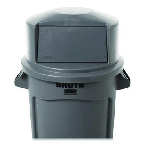 Rubbermaid Commercial BRUTE Dome Top Swing Door Lid for 32 gal Waste Containers, 22.75" Diameter x 12.25h, Gray (263788GY)