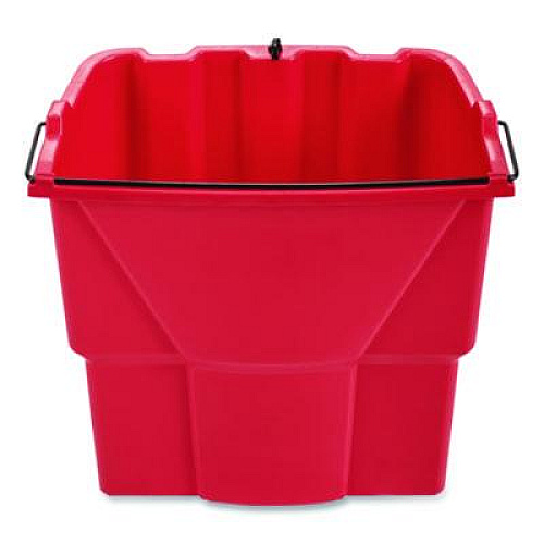 Rubbermaid Commercial WaveBrake 2.0 Dirty Water Bucket, 18 qt, Plastic, Red (2064907)