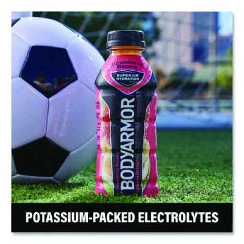 BodyArmor SuperDrink Sports Drink, Strawberry Banana, 16 oz Bottle, 12/Pack (10000314)