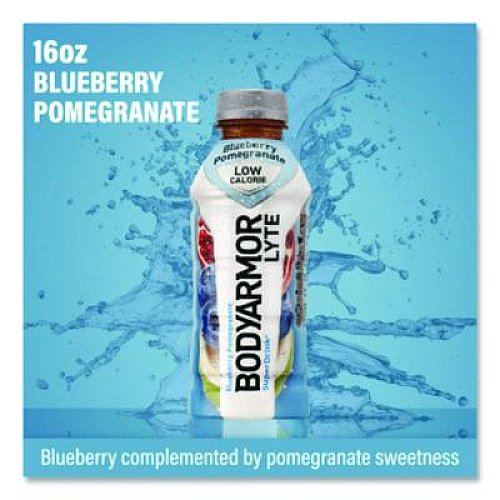 BodyArmor LYTE Sports Drink, Blueberry Pomegranate, 16 oz Bottle, 12/Pack (10002011)