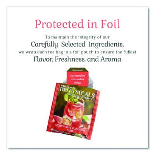 Bigelow Botanicals Watermelon Cucumber Mint Cold Water Herbal Infusion, 0.7 oz Tea Bag, 18/Box (39004)