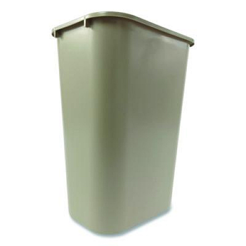 Rubbermaid Commercial Deskside Plastic Wastebasket, 10.25 gal, Plastic, Beige (295700BG)