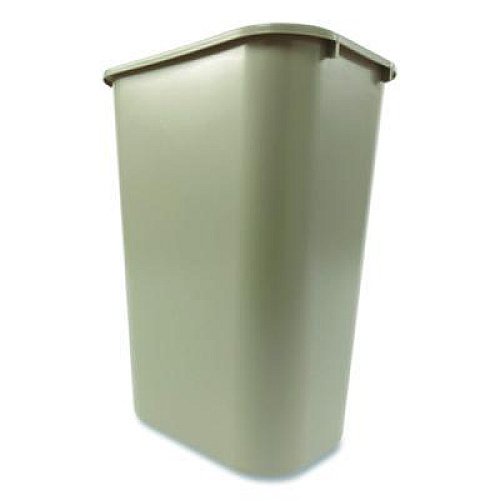 Rubbermaid Commercial Deskside Plastic Wastebasket, 10.25 gal, Plastic, Beige (295700BG)