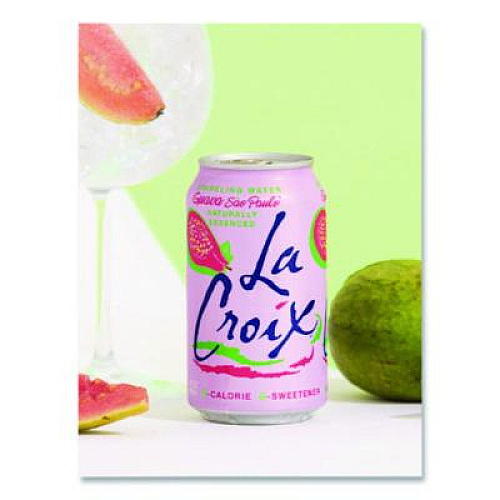 LaCroix Sparkling Water, Guava Sao Paulo, 12 oz Can, 12 Cans/Pack, 2 Packs/Carton (NAV40113)