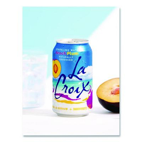 LaCroix Sparkling Water, Beach Plum, 12 oz Can, 12 Cans/Pack, 2 Packs/Carton (NAV40114)
