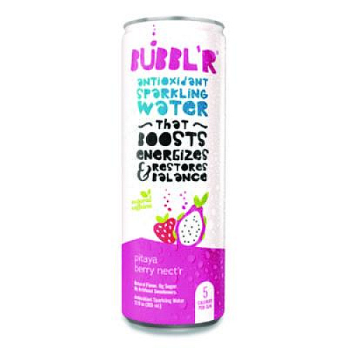 Bubbl'r Antioxidant Sparkling Water, Pitaya Berry Nect'r, 12 oz Can, 12 Cans/Carton (WIC39978)