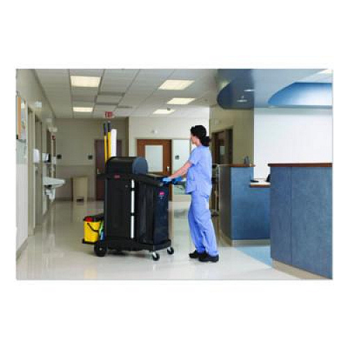 Rubbermaid Commercial Storage/Trash Compartment Cover, Plastic, Black (6179BLA)