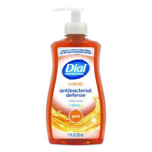 Dial Professional Antibacterial Defense Gold Hand Soap + Aloe, Original Scent, 11 oz Pump Bottle, 12/Carton (35470)