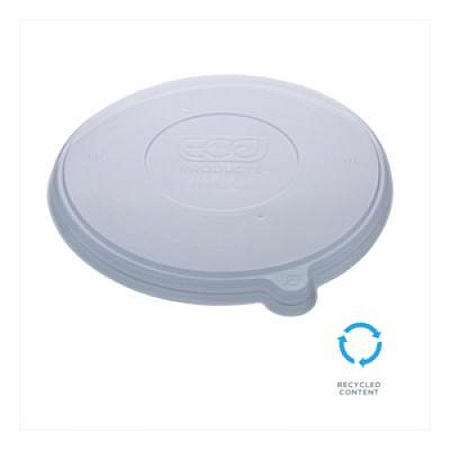 Eco-Products Worldview 100 Percent Recycled Content Lid, 7.93" Diameter x 0.6" h, Clear, 400/Carton (EPBLRLID)