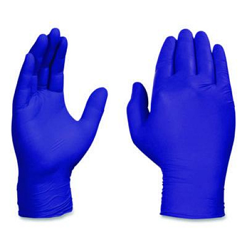 AMMEX Professional Nitrile Exam Gloves, Powder-Free, Medium, 3 mil Thick, Indigo, 100/Box (AINPF44100)