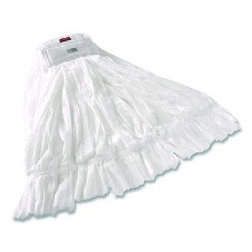 Rubbermaid Commercial Disposable Mop, Nonwoven Fiber, #24, 5" Headband, White (2025507)