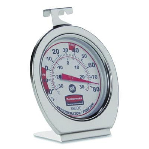 Rubbermaid Commercial Refrigerator/Freezer Monitoring Thermometer, -20F to 80F (R80DC)