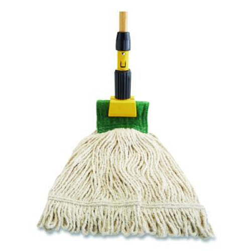 Rubbermaid Commercial Gripper Vinyl-Covered Aluminum Mop Handle, 1.13" dia x 60", Gray/Yellow (H236)