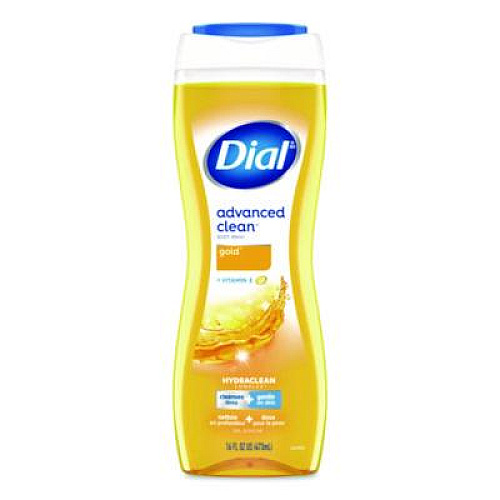 Dial Body Wash Advanced Clean Gold, Original Gold Scent, 16 oz, 6/Carton (09119)