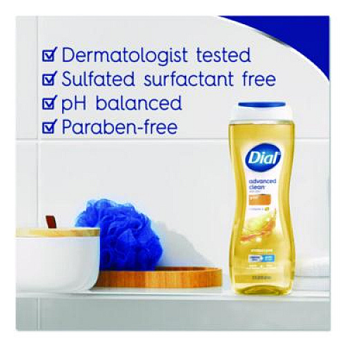 Dial Body Wash Advanced Clean Gold, Original Gold Scent, 16 oz, 6/Carton (09119)